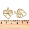 Brass Pave Clear Cubic Zirconia Pendants KK-U009-05D-G-3