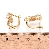 Brass Micro Pave Cubic Zirconia Hoop Earring Finding KK-N261-34G-3