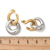 304 Stainless Steel Two Tone Stud Earrings EJEW-R153-01G&P-5