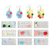 9Pcs 9 Style Nail Art Ear Stud Decoration Silicone Molds DIY-TA0006-15-1