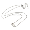 Non-Tarnish Ion Plating(IP) 304 Stainless Steel Pendants Necklace for Women NJEW-A027-05P-2