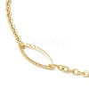 Vacuum Plating 304 Stainless Steel Horse Eye Link Anklet with Cable Chains for Women STAS-E001-23G-2