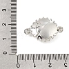 Brass Micro Pave Clear Cubic Zirconia Magnetic Clasps KK-C066-27P-3