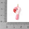 Brass Enamel Pendants KK-E093-03G-P-02-3