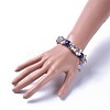 Natural Mixed Stone and Lapis Lazuli(Dyed) Beads Bracelets BJEW-JB04163-02-5