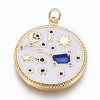 Brass Cubic Zirconia Pendants KK-O113-06C-01G-1