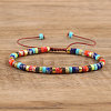 Natural & Synthetic Gemstone Beaded Braided Bracelets QH4784-1-1