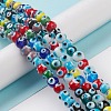 Handmade Evil Eye Lampwork Bead Strands LAMP-M015-02-3