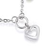 304 Stainless Steel Charm Bracelets BJEW-G525-24P-2