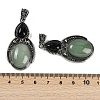 Natural Green Aventurine & Obsidian Pendants G-I370-08AS-04-3