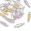 SHEGRACE Brass Pave Cubic Zirconia Trapezoid Connector Charms XGRQ2O597-444P-1