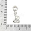 Rack Plating Brass European Dangle Charms KK-R200-09AS-01-3