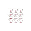 12Pcs 3 Colors Word HOPE Glass Link Bracelets BJEW-NB0001-12-7