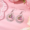 Glass Oval Dangle Earrings EJEW-JE05724-01-2