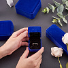 Beadthoven 4Pcs 4 Style Square & Rectangle Velvet Necklace Boxes VBOX-BT0001-01A-5
