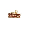 West Cowboy Brass Enamel Pendants KK-A268-04B-G-1