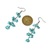 Synthetic Turquoise Dangle Earrings for Women EJEW-TA00553-03-3