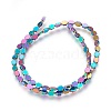 Electroplated Non-magnetic Synthetic Hematite Beads Strands G-P392-D03-1