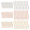 BENECREAT 60Pcs 6 Style Rack Plating Brass Curved Tube Beads KK-BC0009-14-1