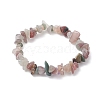 Natural Agate Chips Beaded Stretch Bracelets for Women BJEW-JB09409-1