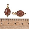 Synthetic Goldstone Faceted Pendans KK-L218-003G-06-3