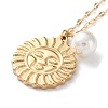 Golden Stainless Steel Pendant Necklace SA1727-2-2