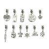 11Pcs 11 Styles Tibetan Style Alloy European Dangle Charms PALLOY-JF03058-1