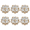 6Pcs Glass Rhinestone Shank Buttons BUTT-FG0001-52G-1