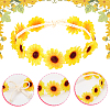 2Pcs Cloth Small Sunflowe Wreath Headband OHAR-CP0001-20A-6