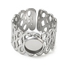 304 Stainless Steel Cuff Ring Components SA-CBA37BC-14A-P-2
