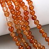 Round Natural Red Agate Bead Strands G-M257-8mm-26-7