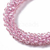 Faceted Transparent Glass Beads Stretch Bracelets BJEW-S144-002C-05-3