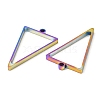 304 Stainless Steel Open Back Bezel Triangle Pendants STAS-Z040-10RC-2