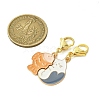 Alloy Enamel Split Pendant Decorations HJEW-JM02818-02-3