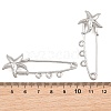 Starfish 304 Stainless Steel Safety Pins Brooch Findings SA-CBA098D-16I-P03-3