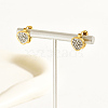 Elegant Vintage Style Heart Stainless Steel Hoop Earrings FS6217-3