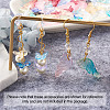 Transparent Spray Painted Glass Charms GLAA-TA0001-05-27