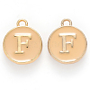 Golden Plated Alloy Enamel Charms ENAM-S118-06F-1