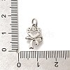 Brass Micro Pave Clear Cubic Zirconia Pendants KK-L225-031P-3