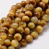 Natural Tiger Eye Round Beads Strands G-E329-6mm-40C-1