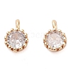 Brass Micro Pave Cubic Zirconia Charms KK-U028-19G-01-1