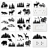 6Pcs Plant PVC Plastic Waterproof Self-adhesive Stickers Set DIY-WH0692-006-1