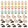 CHGCRAFT 40Pcs 5 Style Alloy Enamel Pendants ENAM-CA0001-80-7