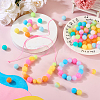  72Pcs 12 Colors Luminous Round Food Grade Silicone Focal Beads SIL-TA0001-37-7