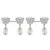 304 Stainless Steel Cubic Zirconia Nipple Rings WG0A897-06-1