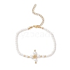 Shell Pearl Beads Bracelets for Women BJEW-TA00571-2