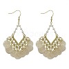 Rhombus Alloy Acrylic Dangle Earrings FS-WGCDEF0-01-4