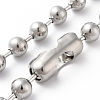 Tarnish Resistant 304 Stainless Steel Ball Chain Necklace & Bracelet Set STAS-D181-02P-02B-4