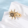 Brass Micro Pave Cubic Zirconia Finger Rings RJEW-S636-01G-3
