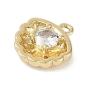 Brass Micro Pave Cubic Zirconia Charms KK-I719-31G-2